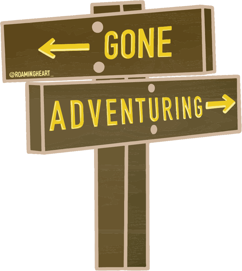 Gone Adventuring Trail SIgn | Sticker