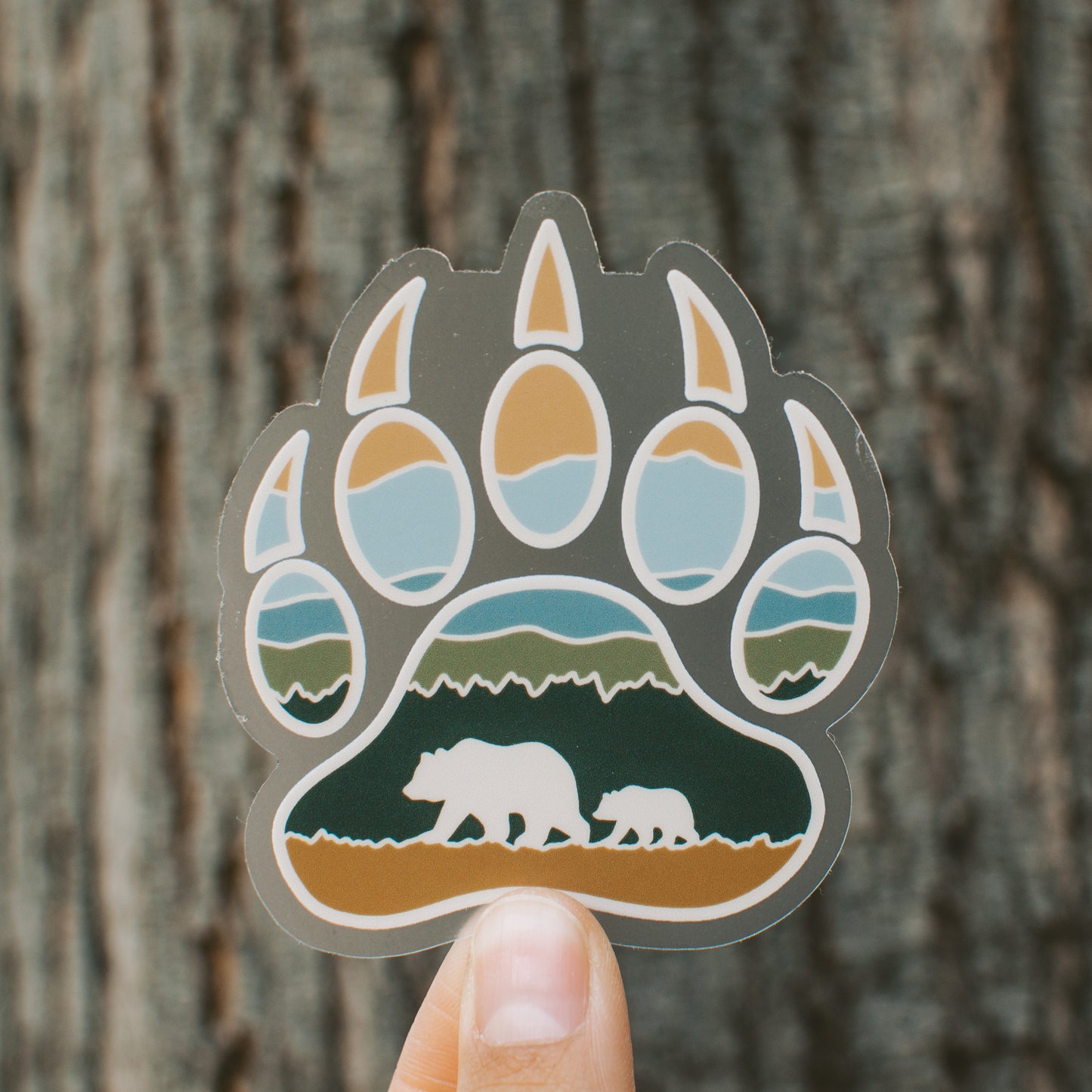 Wild Bear Paw | Clear Sticker