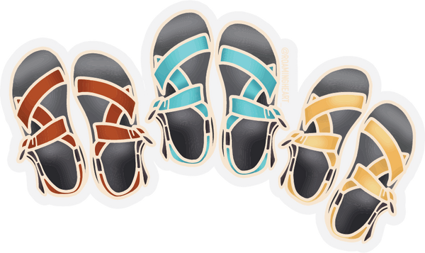 Sandals Clear Sticker Roaming Heart