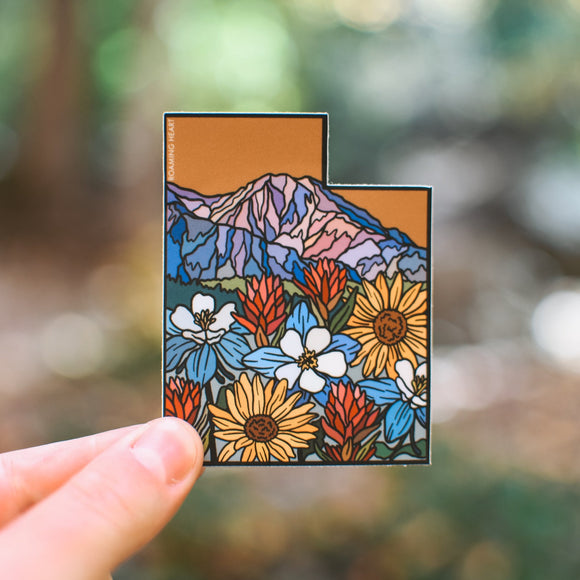 Utah Wildflower Landscape | Sticker