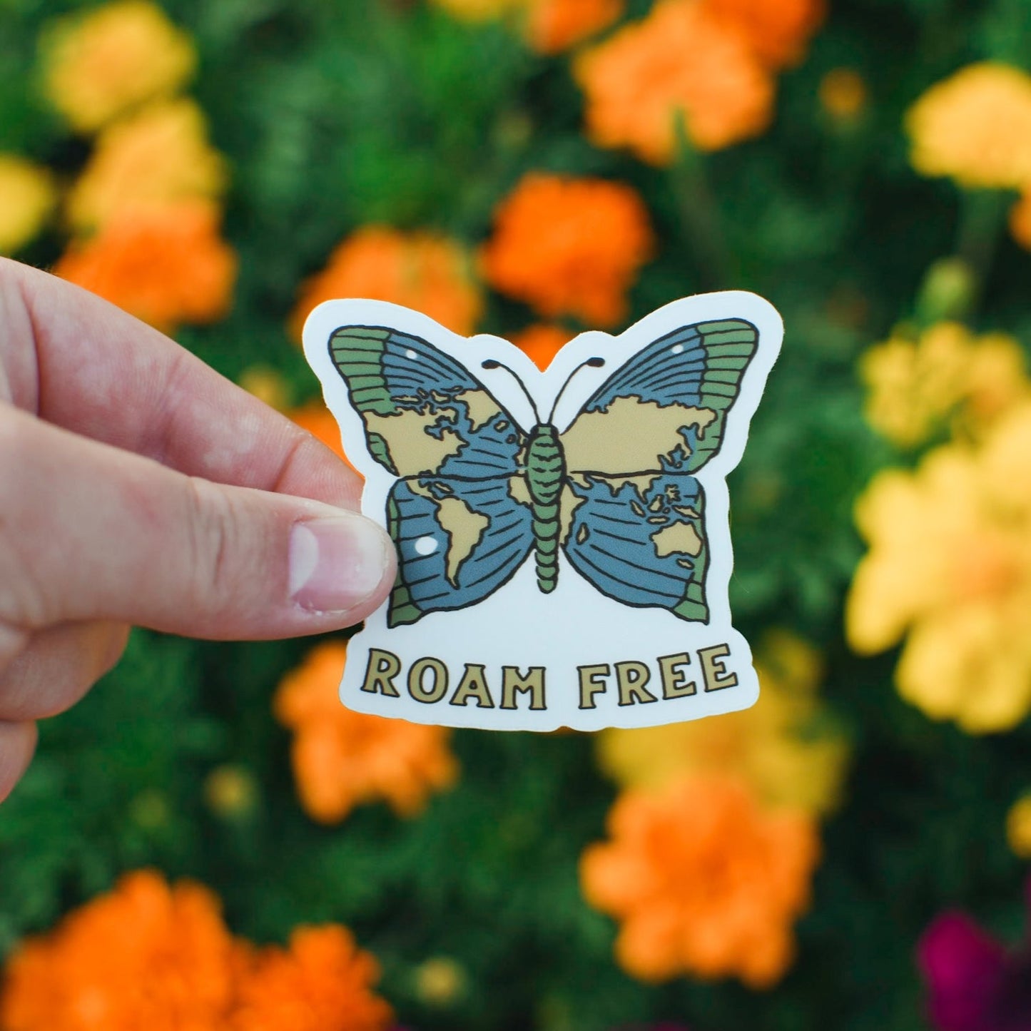 Roam Free Butterfly | Clear Sticker