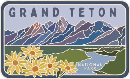 Grand Teton - License Plate Series | Sticker