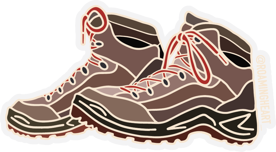 Hiking Boot | Clear Sticker