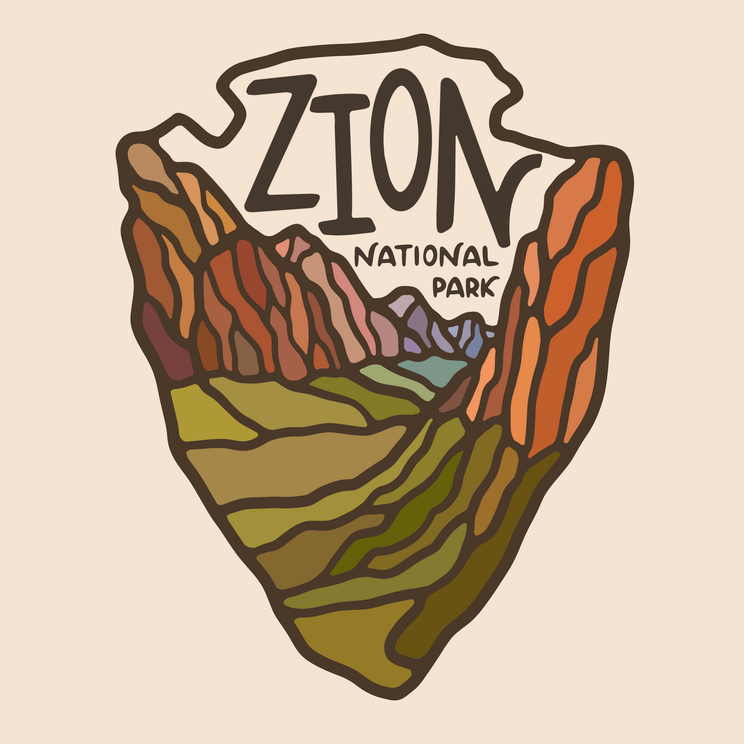 Zion National Park Arrowhead | Sticker