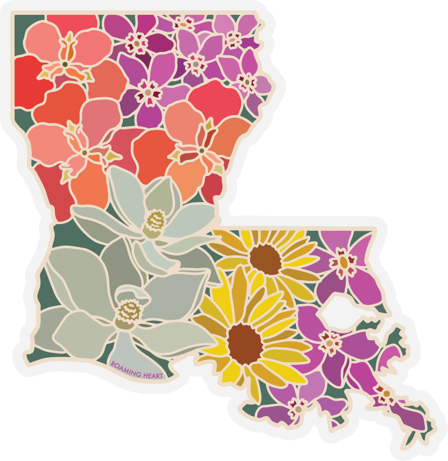 Louisiana Wildflower | Clear Sticker