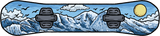 Mountain Snowboard | Clear Sticker