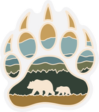 Wild Bear Paw | Clear Sticker