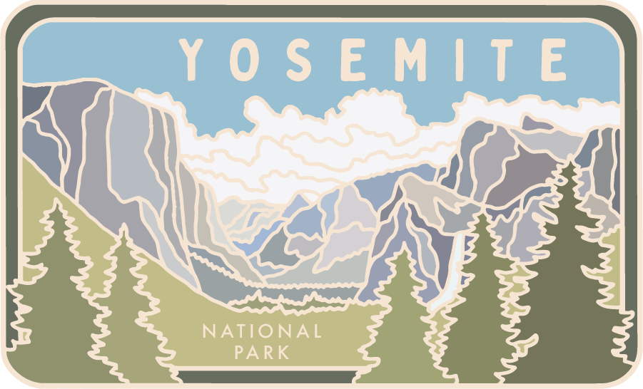 Yosemite - License Plate Series | Sticker