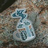 Mountain Coffee Cup | Sticker