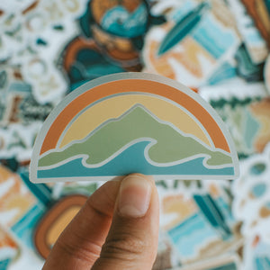 Mountain Wave | Clear Sticker