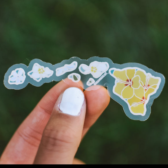 Hawaii Wildflower | Clear Sticker